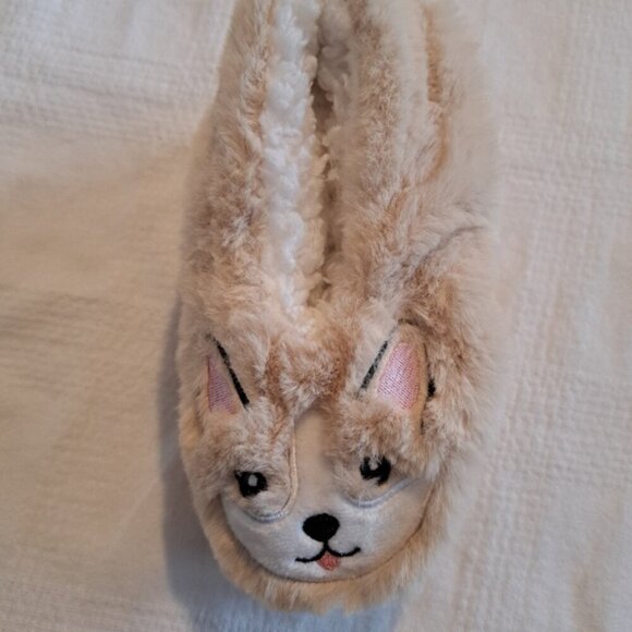 Capelli slipper socks with faux fur has gripper dots size small/medium shoe 9-13 - Picture 2 of 4